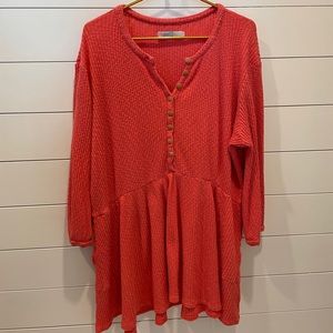 Free People Blossom Button-Up T-Shirt Dress